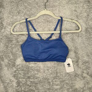 Rabbit Running Women's EZ Bra-vo Nouvean Navy Polkadot Size XS NWT Workout Gym